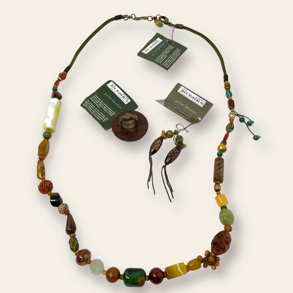 NATURE bijoux Long Necklace, Earring & Ring Set (3 Pieces Set) - Picture 8 of 8